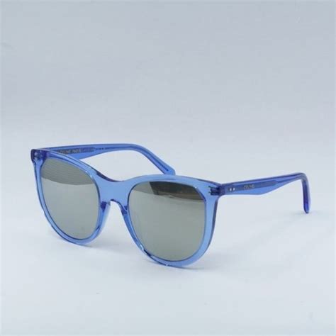 New CELINE CL40149I 92C Opaline Blue/Smoke Mirror 53mm 